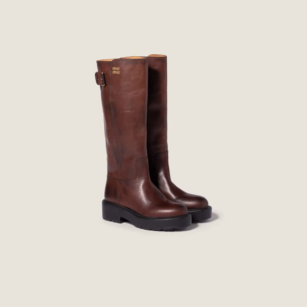 Leather boots